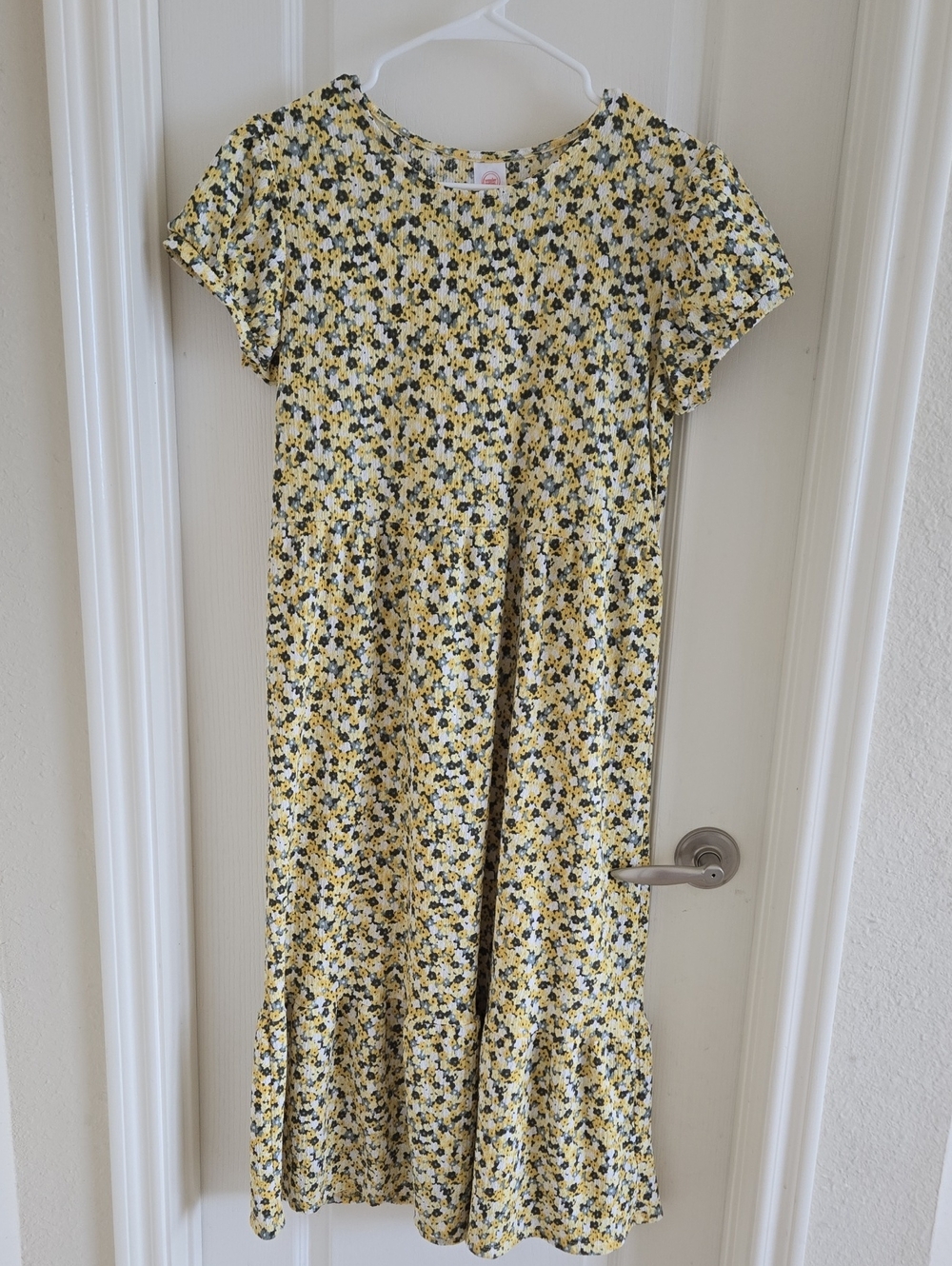 Wonder Nation Yellow and Black Floral Dress
